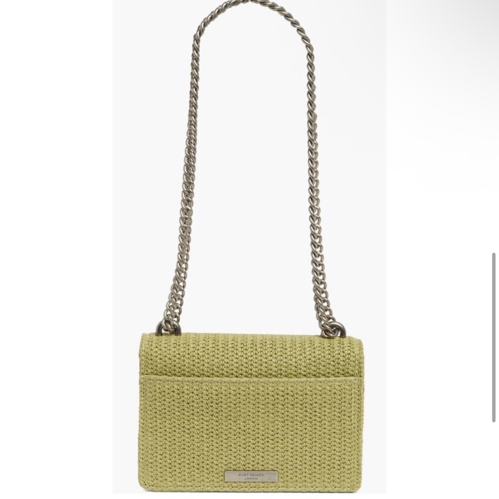 Kurt Geiger London Elegant raffia woven Crossbody Bag! NWT! NEW IN BOX! - Picture 4 of 9